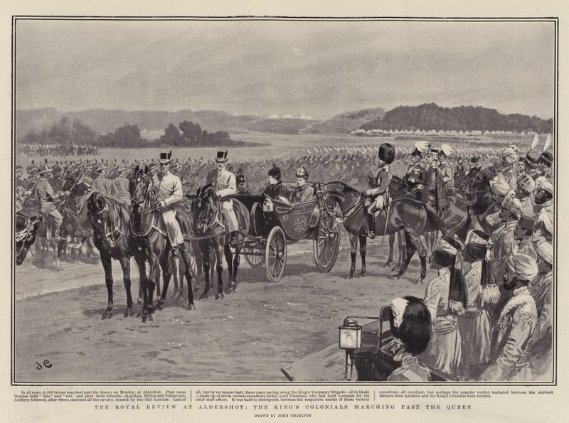 The Royal Review at Aldershot, the King
