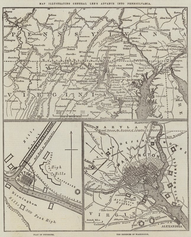 Map illustrating General Lee
