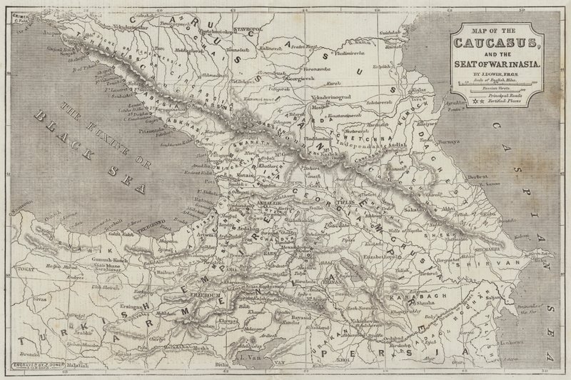 Map of the Caucasus by John Dower