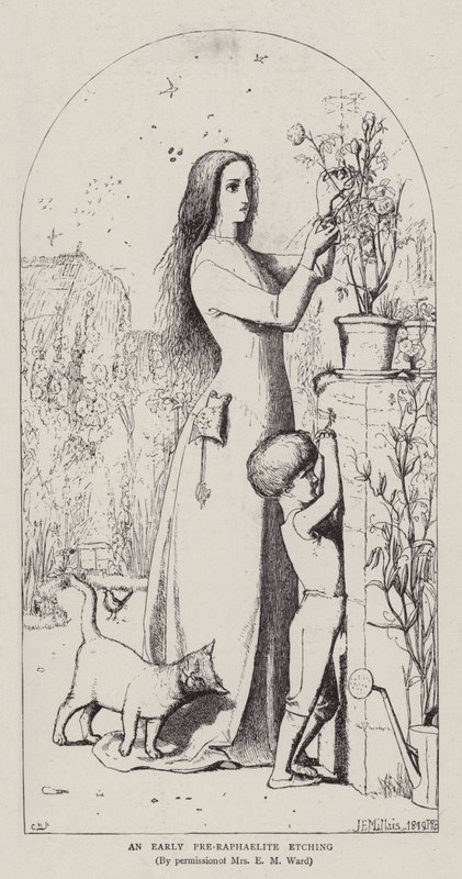An Early Pre-Raphaelite Etching by John Everett Millais