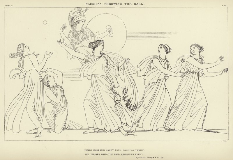 Nausicaa Throwing the Ball by John Flaxman