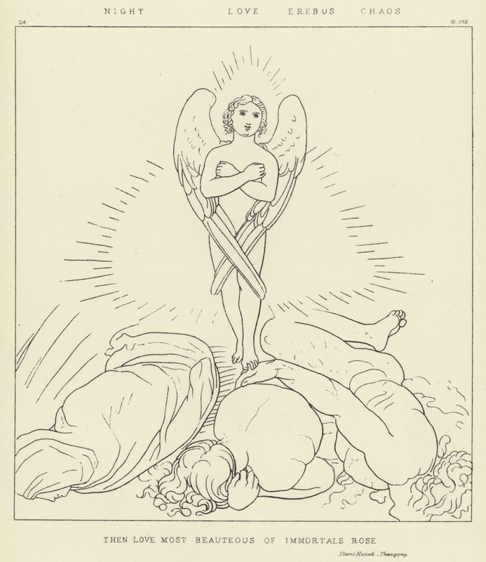 Night, Love, Erebus, Chaos by John Flaxman