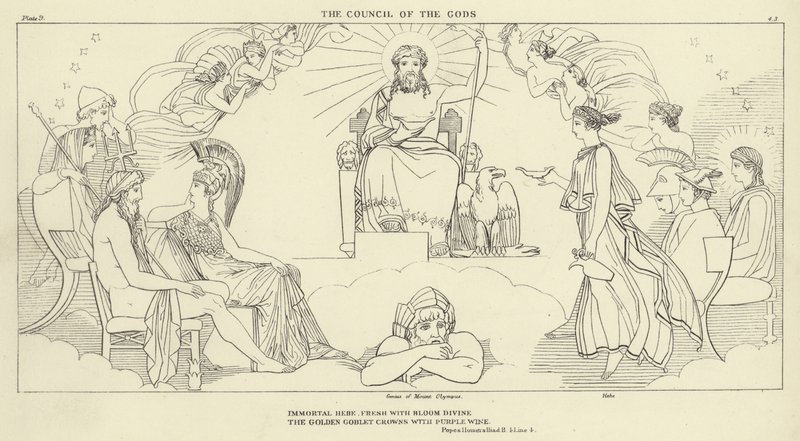 The Council of the Gods by John Flaxman