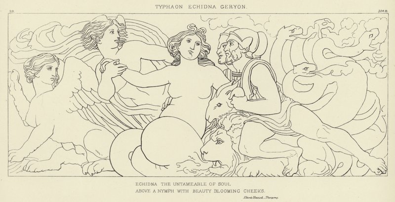 Typhaon, Echidna, Geryon by John Flaxman