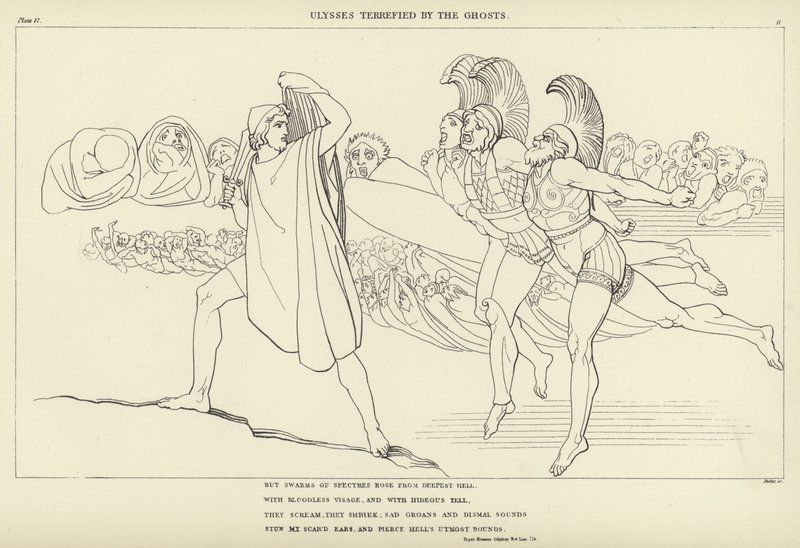 Ulysses Terrified by the Ghosts by John Flaxman