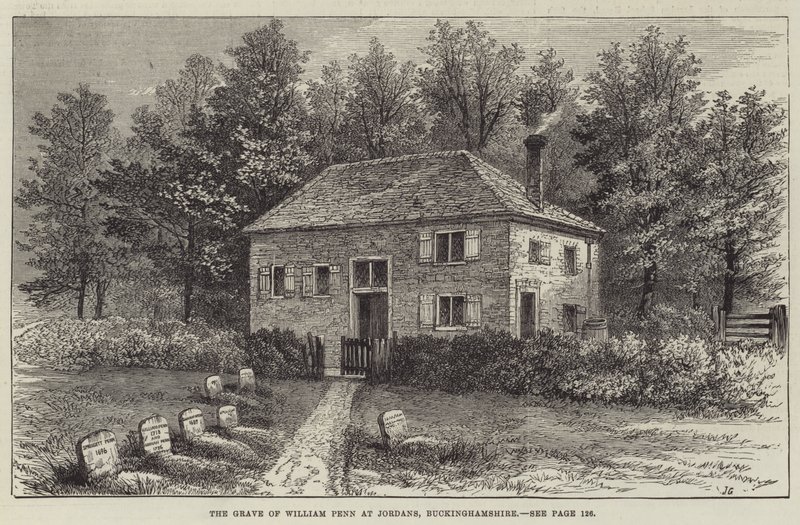 The Grave of William Penn at Jordans, Buckinghamshire by John Gilbert