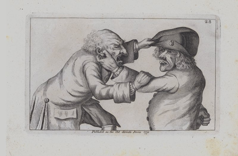 Two Angry Men Fight One Another (engraving) by John  Collier