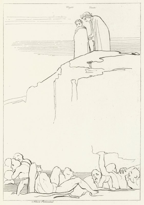 Malebolge, Inferno, Canto 18 by John (after) Flaxman