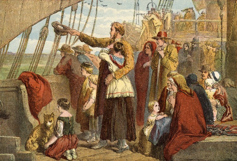 Last Sight of Old England by John (after) Gilbert