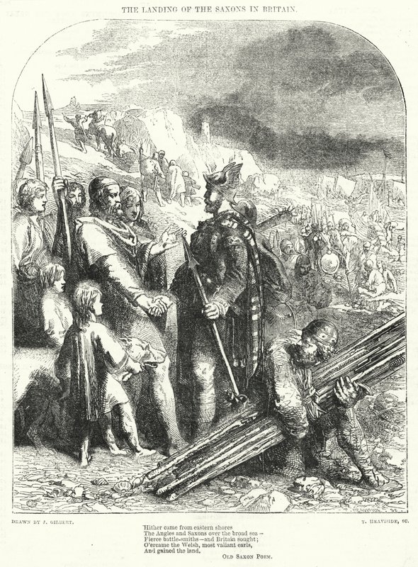 The landing of the Saxons in Britain by John (after) Gilbert