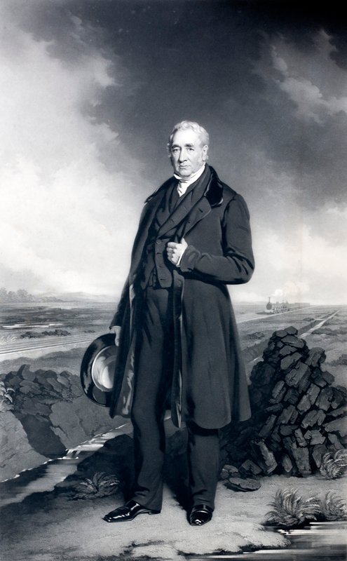 George Stephenson, English engineer and railway pioneer by John (after) Lucas