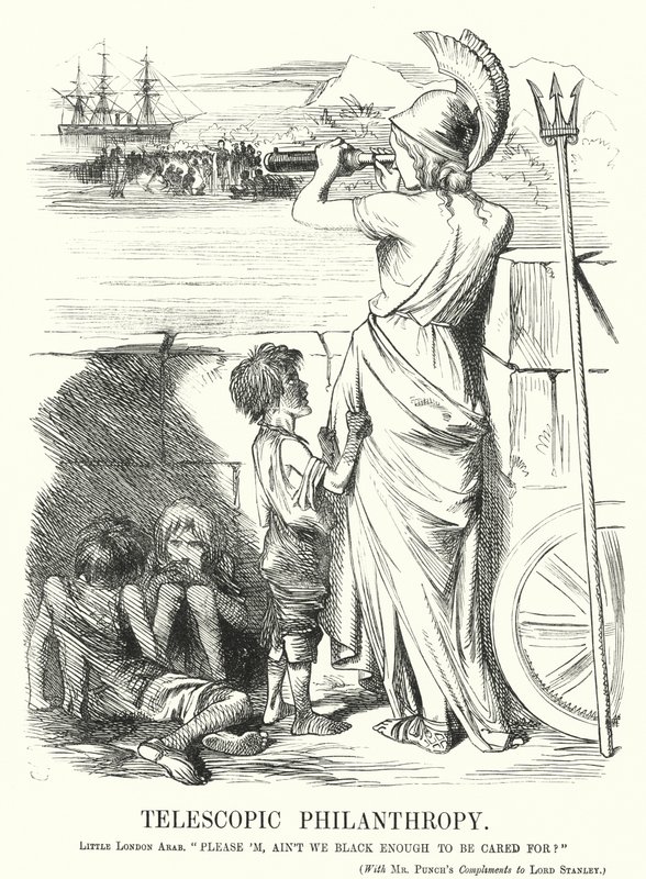 Punch Cartoon: Telescopic Philanthropy by John (after) Tenniel