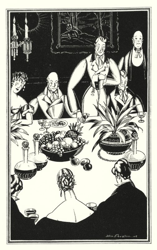 Illustration for Don Juan by Lord Byron: The gloomiest hour, which turns up out of the sad twenty-four by John Austen