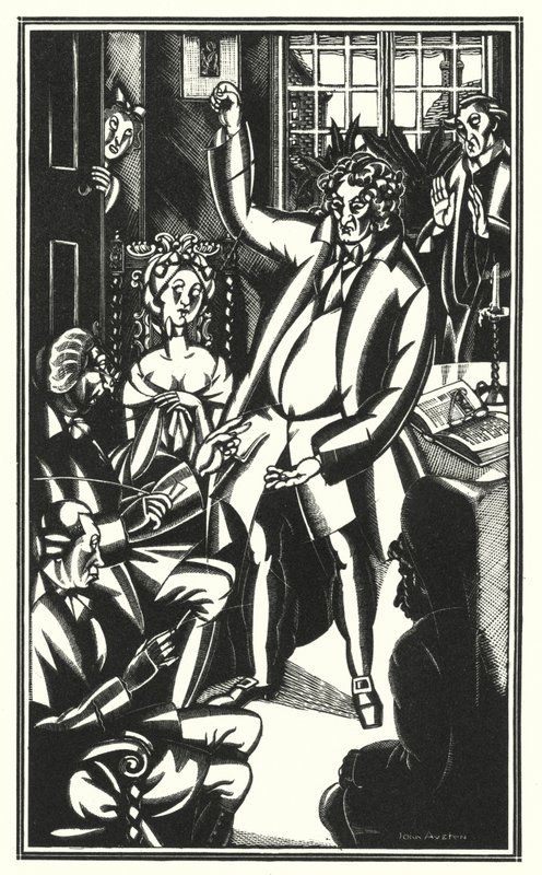 Illustration for Tristram Shandy by Laurence Sterne by John Austen