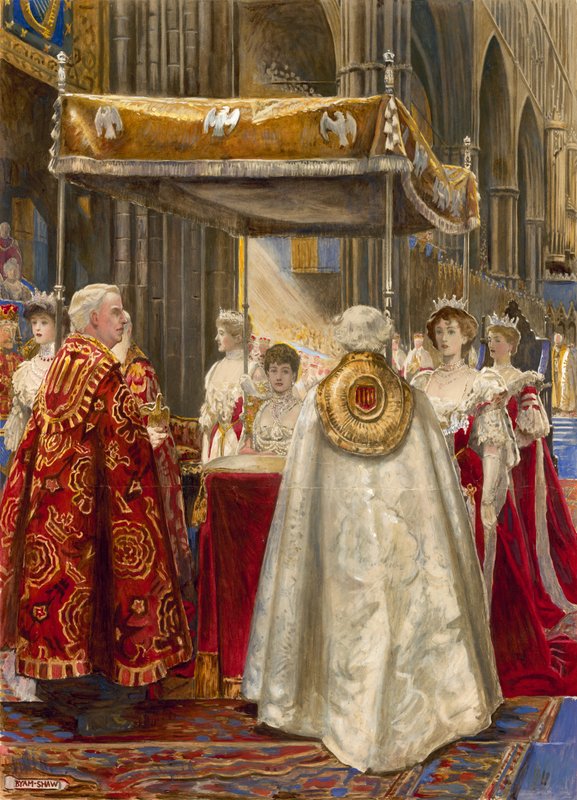 Coronation of King Edward VII and Queen Alexandra by John Byam Liston Shaw
