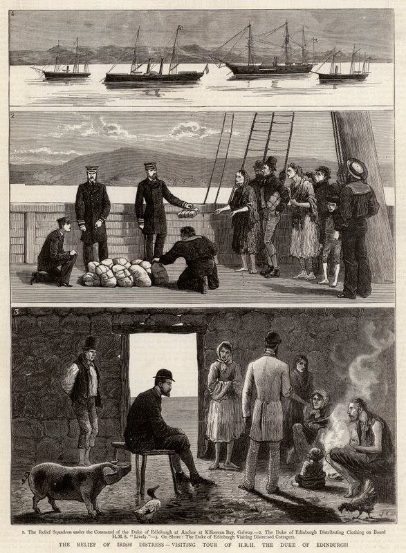 The Relief of Irish Distress, Visiting Tour of HRH the Duke of Edinburgh by John Charles Dollman