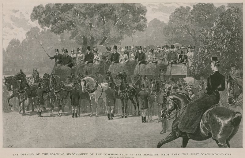 Meet of the Coaching Club at the Magazine, Hyde Park, London by John Charlton