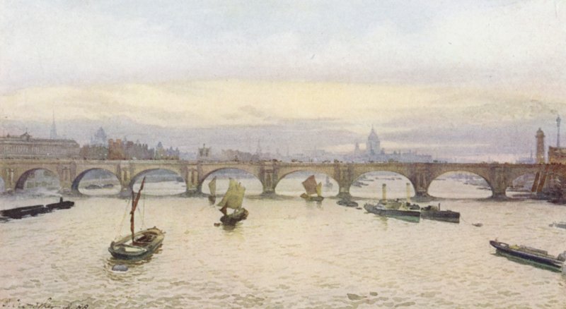 Lost London: Waterloo Bridge from Charing Cross Railway Bridge by John Crowther