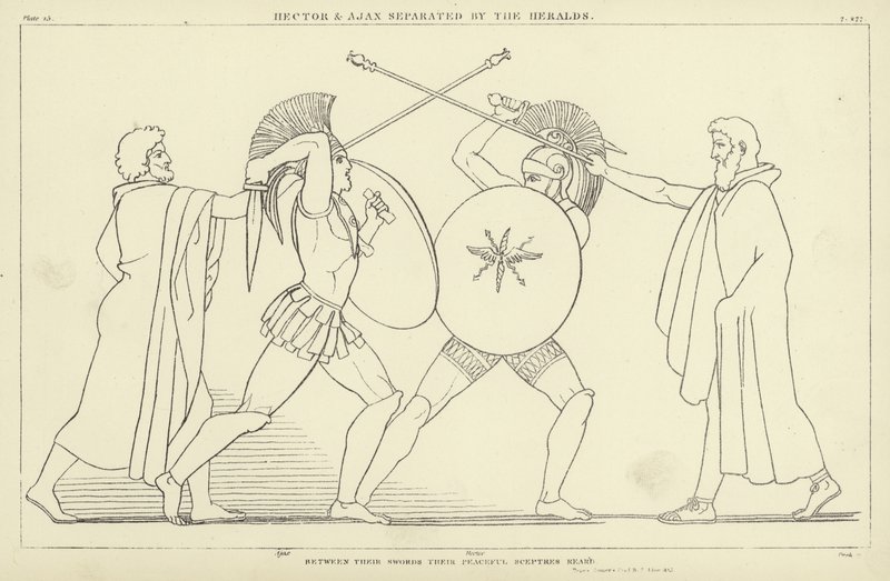 Hector and Ajax Separated by the Heralds by John Flaxman