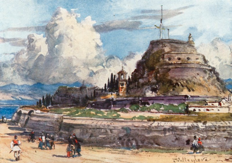 Corfu. The Old Fort from the West by John Fulleylove