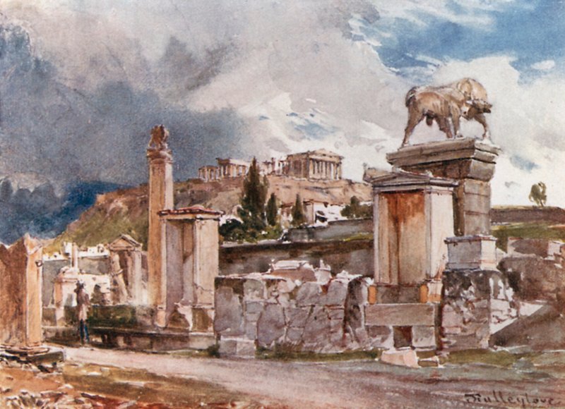 The Street of Tombs Outside the Dipylon at Athens by John Fulleylove