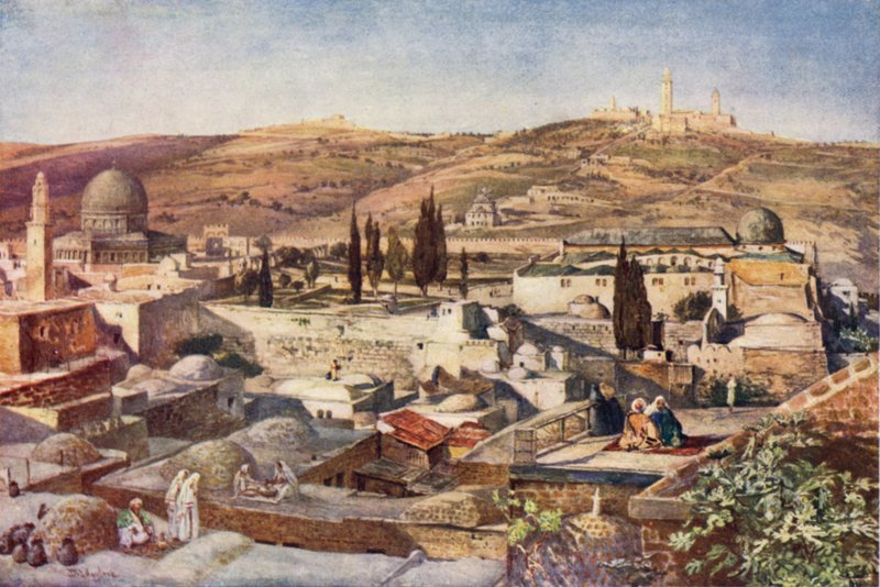 The Temple Area and the Mount of Olives, from Mount Zion by John Fulleylove