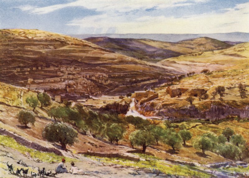 Valley of Hinnom, with Hill of Offence by John Fulleylove