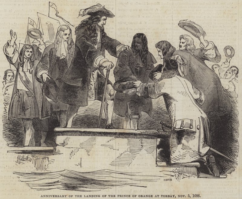 Anniversary of the Landing of the Prince of Orange at Torbay, 5 November 1688 by John Gilbert