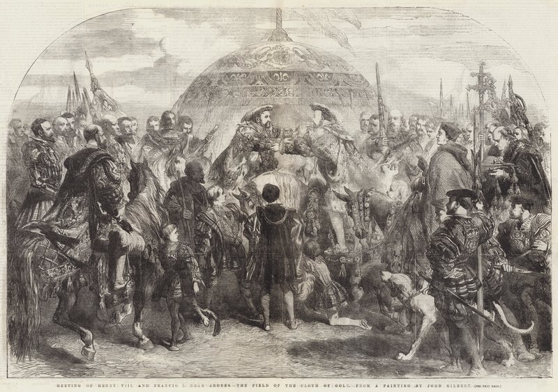 Meeting of Henry VIII and Francis I near Ardres, the Field of the Cloth of Gold by John Gilbert