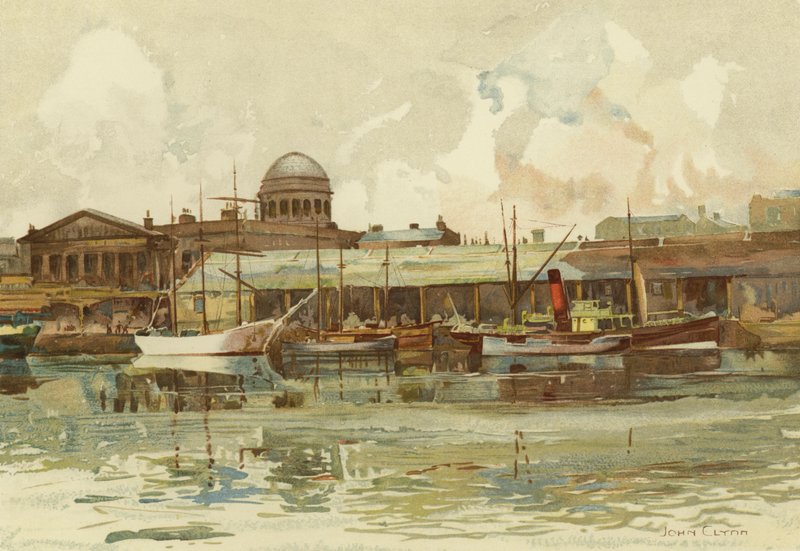 Liverpool: Part of Salthouse Dock, with Custom House by John Glynn