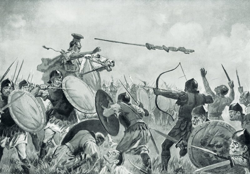A Roman battle with the Volscians by John Harris Valda