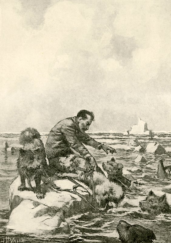 Dr. Grenfell Adrift on an Ice Floe by John Harris Valda