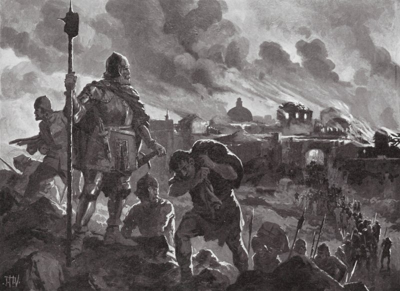 Ivan the Black sets fire to Zhabliak by John Harris Valda