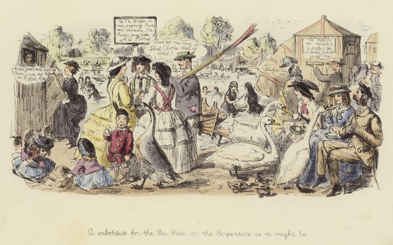 A Substitute for the Sea Side, or the Serpentine as it Might Be by John Leech
