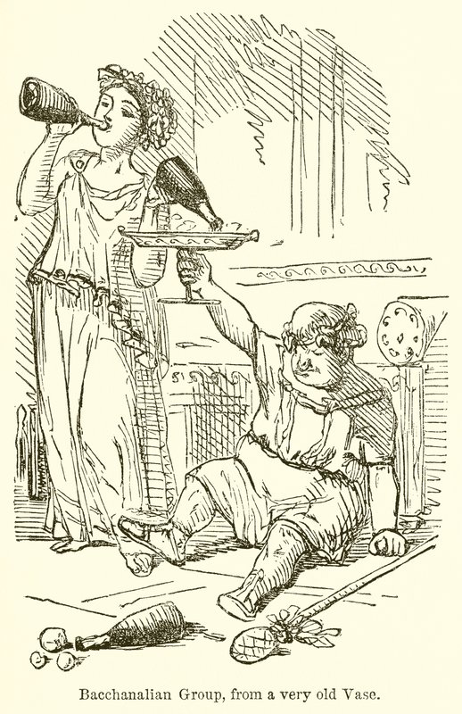 Bacchanalian Group, from a Very Old Vase by John Leech