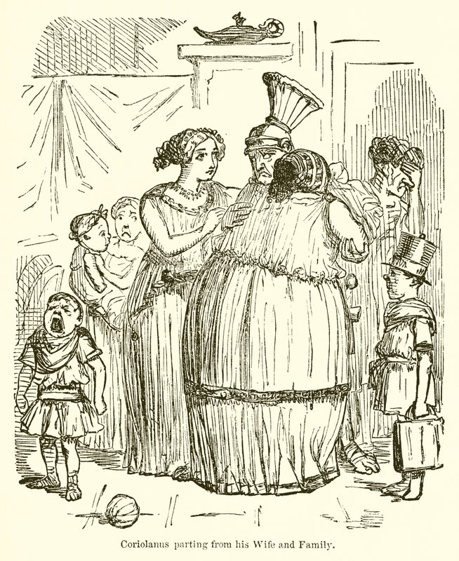 Coriolanus Parting from His Wife and Family by John Leech