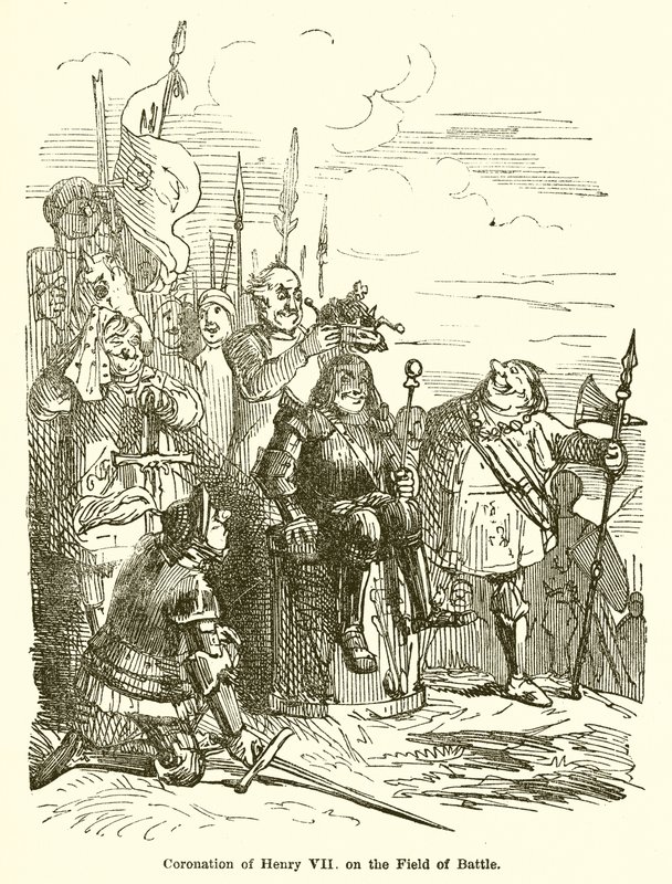 Coronation of Henry VII on the Field of Battle by John Leech