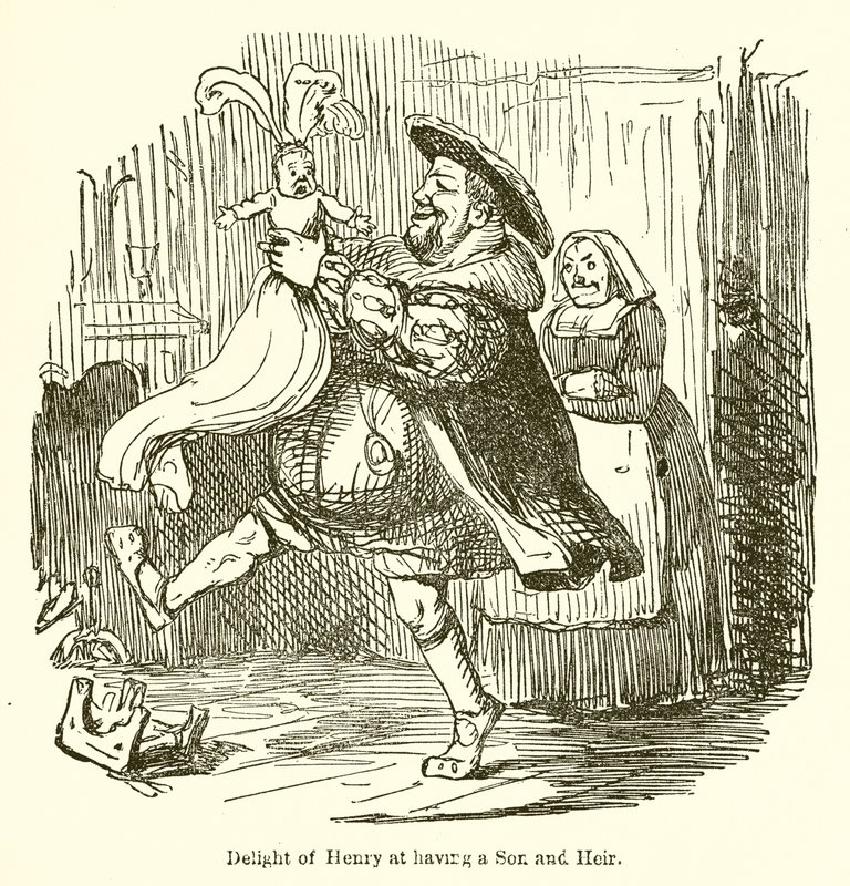Delight of Henry at having a Son and Heir by John Leech