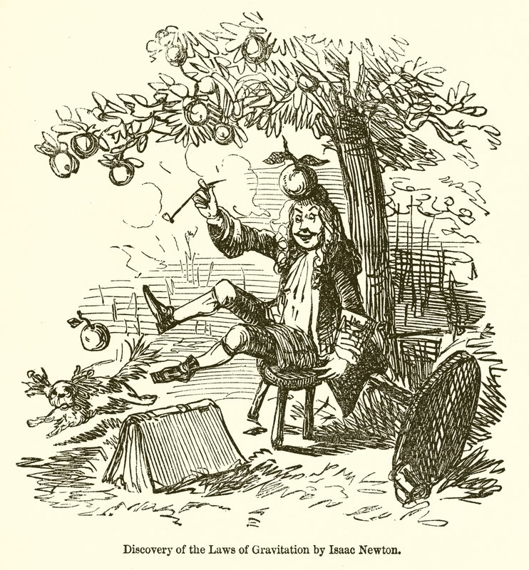Discovery of the Laws of Gravitation by Isaac Newton by John Leech