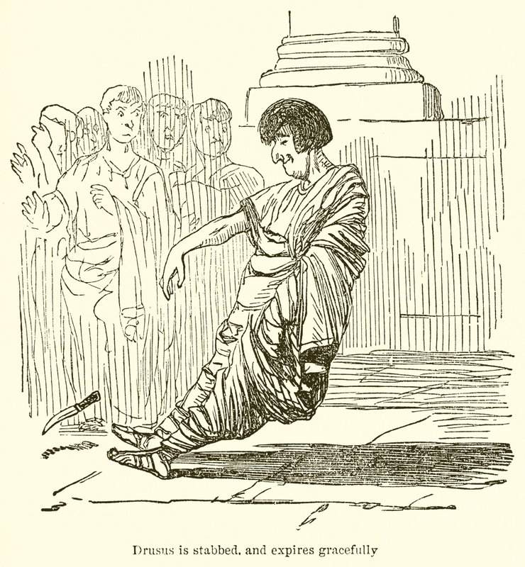 Drusus is Stabbed, and Expires Gracefully by John Leech