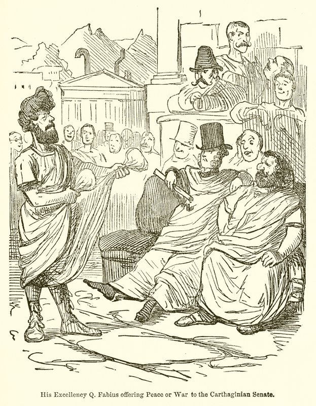 His Excellency Q. Fabius Offering Peace or War to the Carthaginian Senate by John Leech