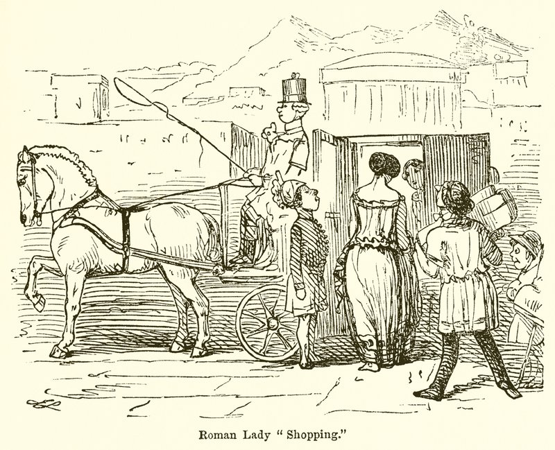 Roman Lady Shopping by John Leech