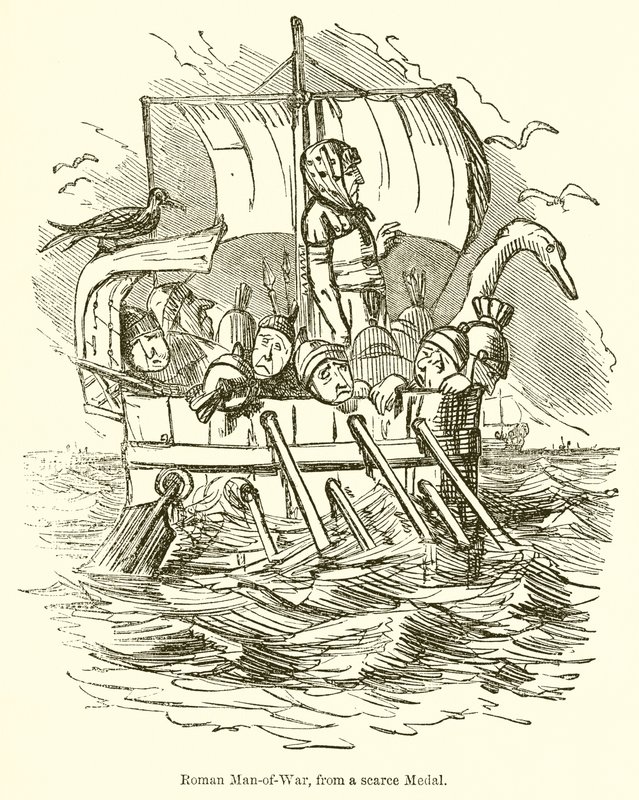 Roman Man-of-War, from a Scarce Medal by John Leech