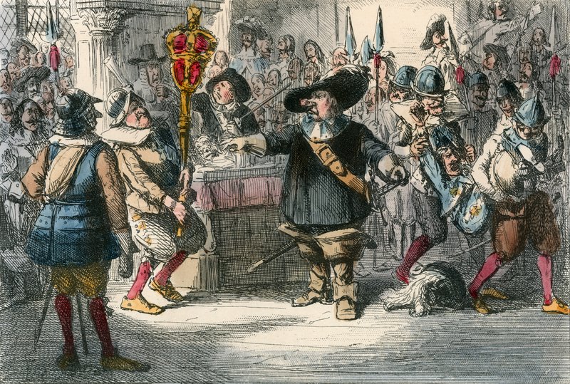 Take Away That Bauble Cromwell Dissolving the Long Parliament by John Leech