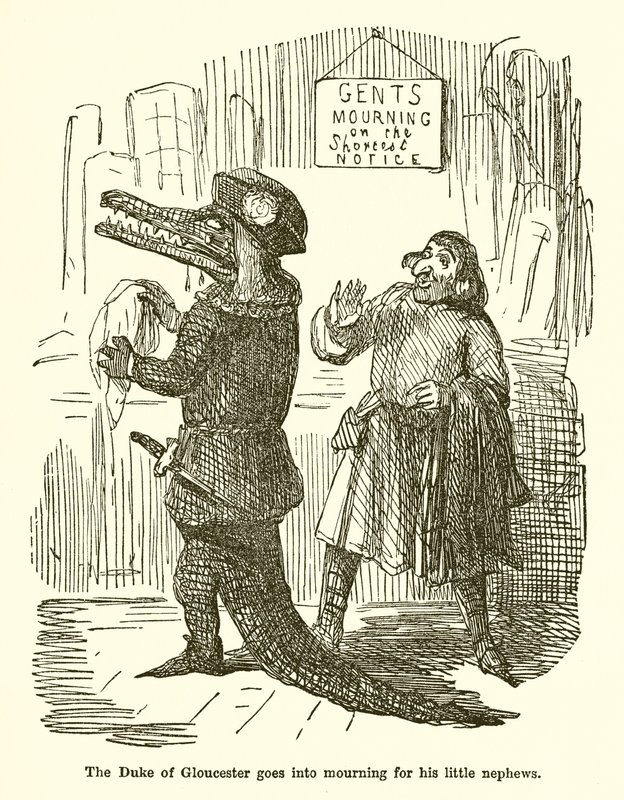 The Duke of Gloucester Goes into Mourning for His Little Nephews by John Leech