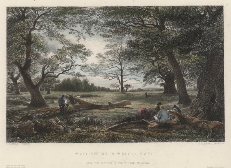Wood Cutting in Windsor Forest by John Linnell