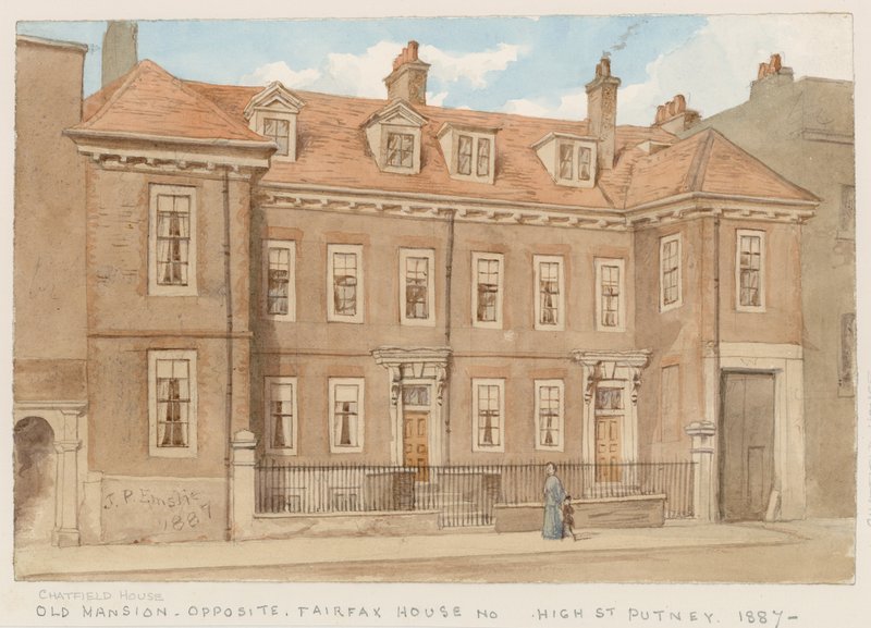 Chatfield House, Opposite Fairfax House, High Street, Putney, 1887 by John Phillipp Emslie