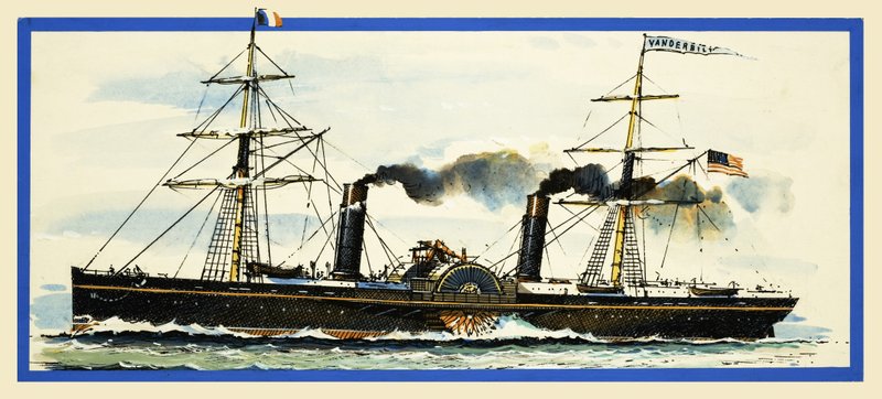 The American Paddle Steamer Vanderbilt by John S. Smith