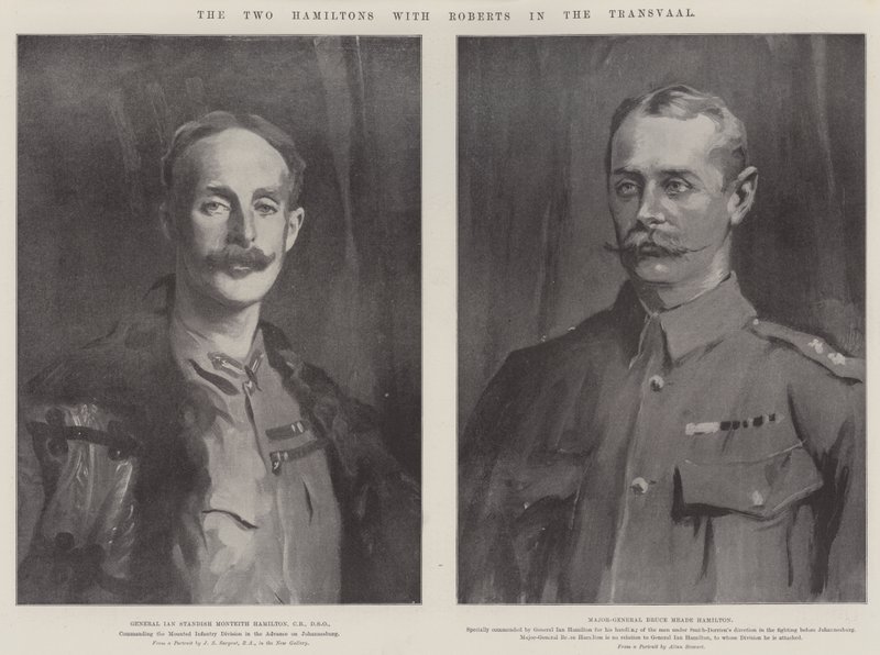 The Two Hamiltons with Roberts in the Transvaal by John Singer Sargent