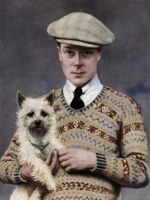 Portrait of King Edward VIII, with a Favourite Dog by John St. Helier (after) Lander